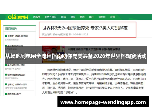 从场地到氛围全流程指南助你完美筹备2026年世界杯观赛活动
