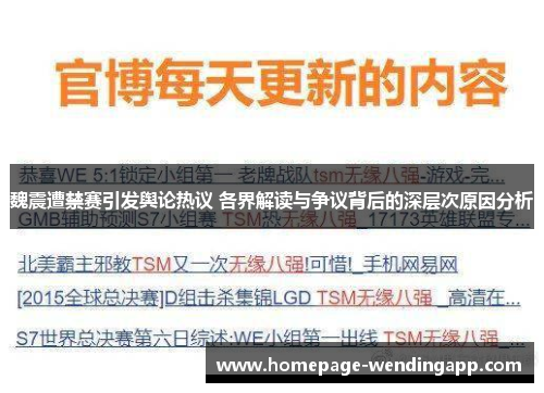 魏震遭禁赛引发舆论热议 各界解读与争议背后的深层次原因分析